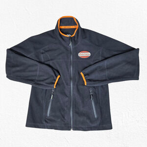 Harley Davidson Black Fleece Retro Harley Patch Full Zip Jacket Size Medium